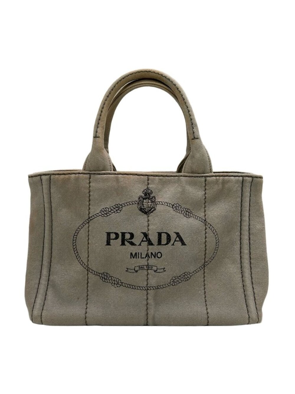 Prada Tote Bag Canapa Gray
